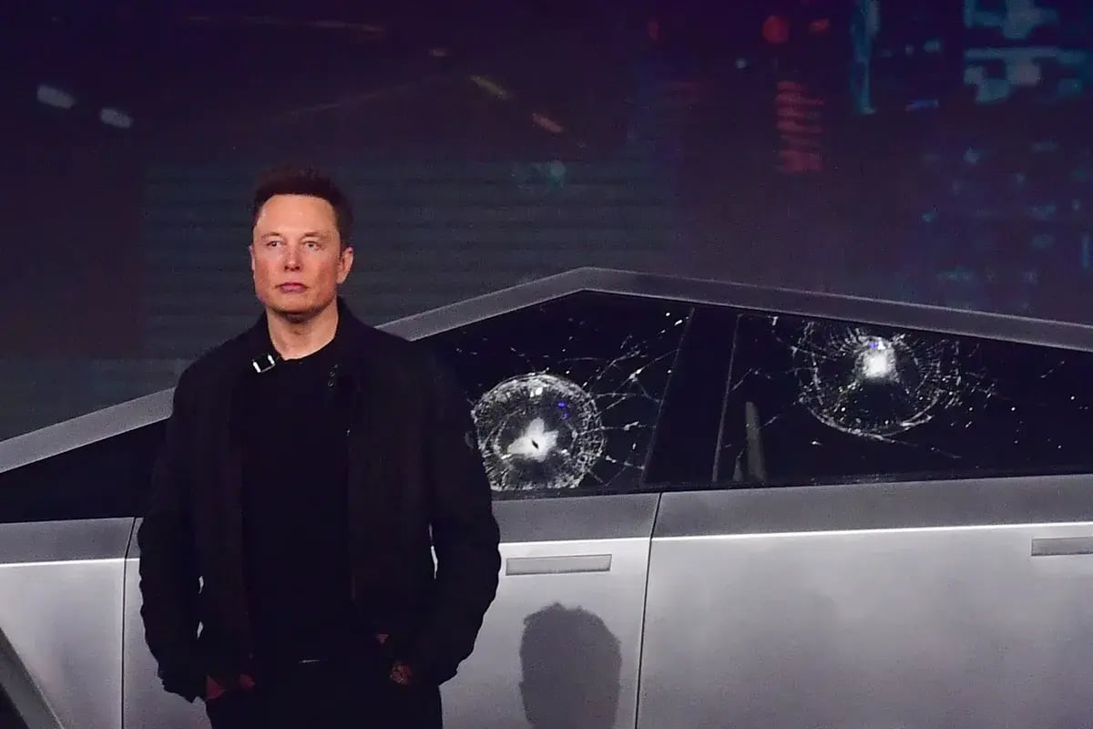 Was Tesla cyberbunk shattered windows a marketing stunt?